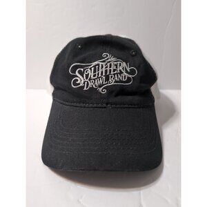 Southern Drawl Band Trucker Cap, Black White Mesh Unisex